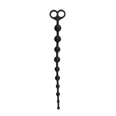 ET106BLK Анальные бусы Long Anal Beads черные, 33.5 см x 2.5 см ET106BLK фото