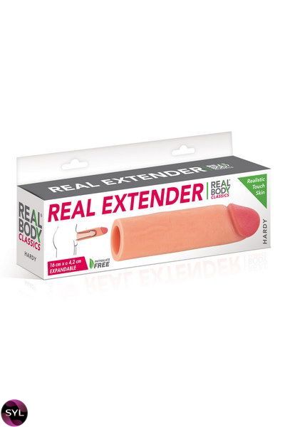 Насадка на член Real Body — Real Extender HARDY з відкритою головкою SO3718 SafeYourLove