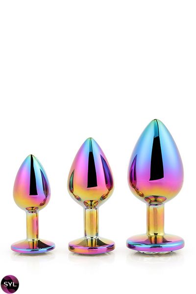 Набір райдужних анальних пробок GLEAMING LOVE MULTICOLOUR PLUG SET, Радужный DT21784 SafeYourLove