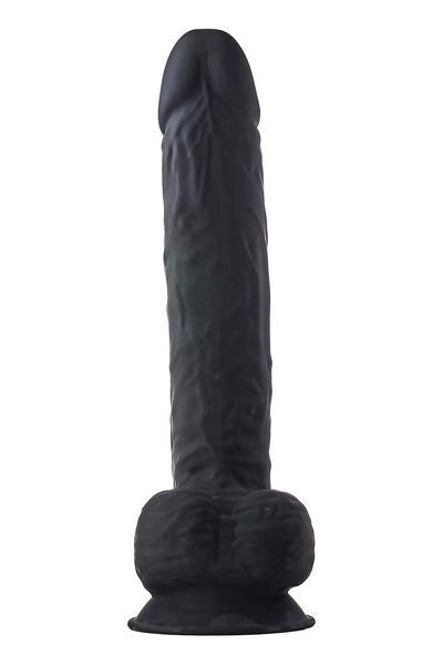 Фаллоимитатор гигантский реалистичный Dreamtoys Real Love на присоске с мошонкой, черный DT102110 фото