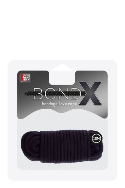 Мотузка для бондажа BONDX LOVE ROPE - 10m, BLACK, Черный DT20862 SafeYourLove