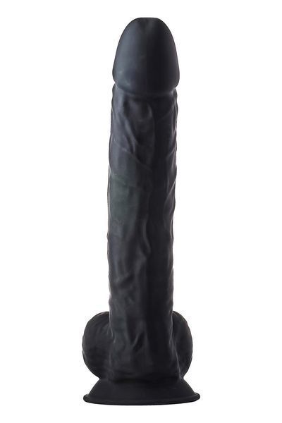 Фаллоимитатор гигантский реалистичный Dreamtoys Real Love на присоске с мошонкой, черный DT102110 фото