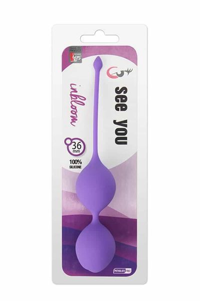 Вагинальные шарики со смещенным центром тяжести DreamToys See You In Bloom фиолетовые DT21229 фото