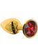 Anal plug metal golden L Butt Plug With Diamond Jewel Taboom, Gold