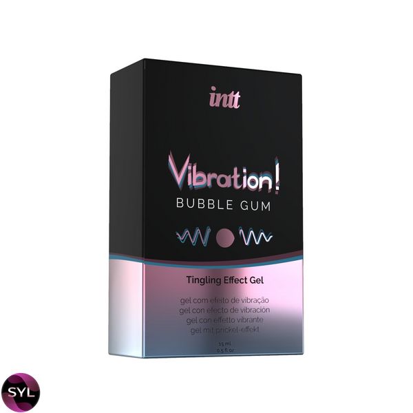 Жидкий вибратор Intt Vibration Bubble Gum (15 мл), густой гель, очень вкусный, действует до 30 минут SO3348 фото