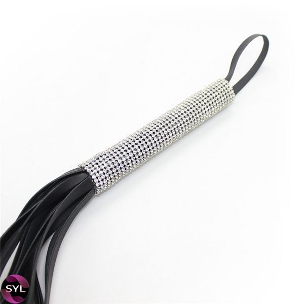 Флогер зі стразами DS Fetish Flogger diamond L black 292402085 SafeYourLove