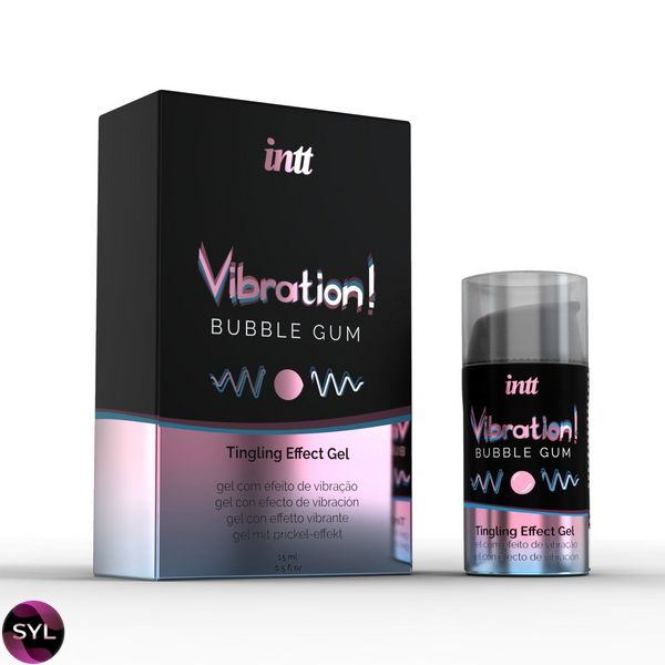 Жидкий вибратор Intt Vibration Bubble Gum (15 мл), густой гель, очень вкусный, действует до 30 минут SO3348 фото