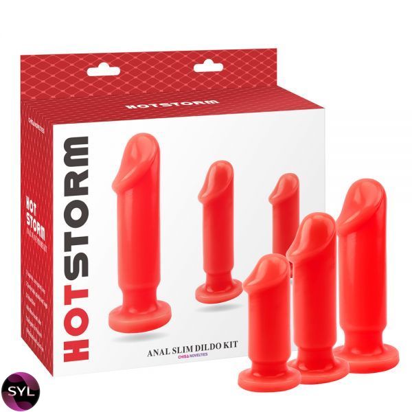 Набір анальних пробок Anal Slim Dildo Kit Storm, Red CH26831 SafeYourLove