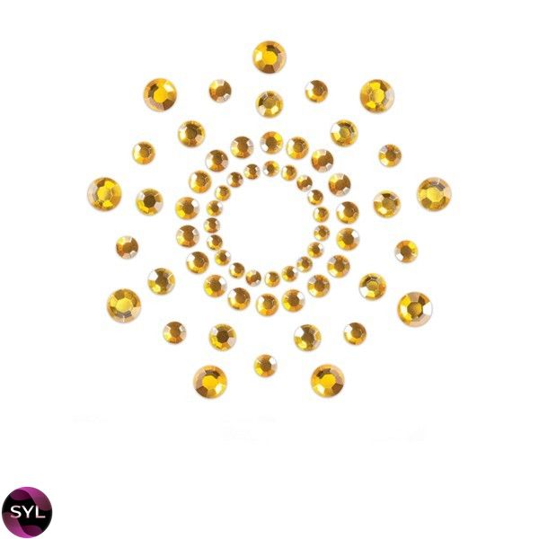 Украшения для груди со стразами MIMI Classic цвет: золотистый Bijoux Indiscrets (Испания) B0038 фото
