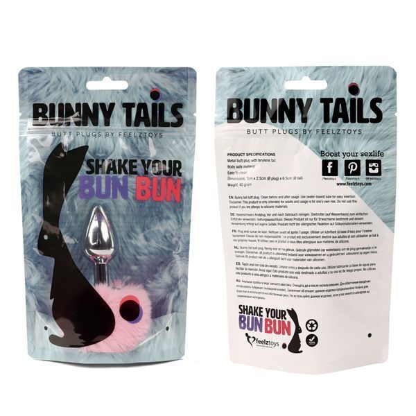 Zatyczka analna FeelzToys - Bunny Tails Butt Plug w kolorze, kolor Pink