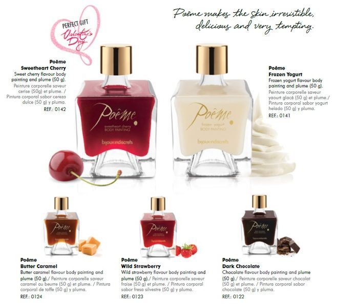 Bijoux Indiscret Poeme Edible Body Paint with Dark Chocolate Flavor, 50 ml