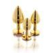 Anal plug metal golden L Butt Plug With Diamond Jewel Taboom, Gold