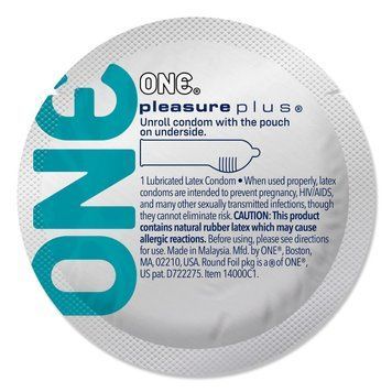 Презерватив ONE Pleasure Plus, 1 шт, з ребристою ділянкою на кінці, зі змазкою SX0762 SafeYourLove