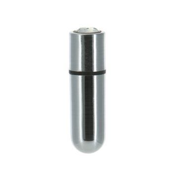 PowerBullet First-Class Bullet 2.5&Prime; with Key Chain Pouch, 9 vibration modes, Silver