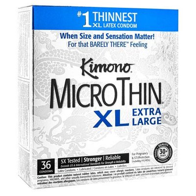 Упаковка презервативів 36шт Kimono MicroThin XL UCIU000017 SafeYourLove