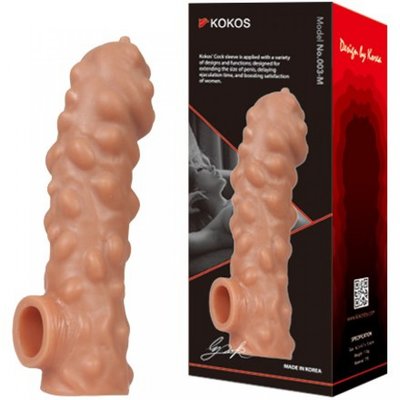 K45210 Насадка на пенис с отверстием для мошонки Kokos 15,6 см. CS 003-M K45210 фото