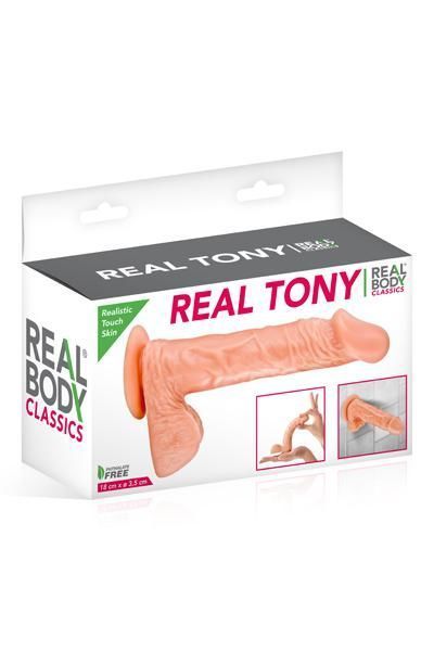 Фалоімітатор Real Body — Real Tony Flash, TPE, діаметр 3,5 см SO1893 SafeYourLove