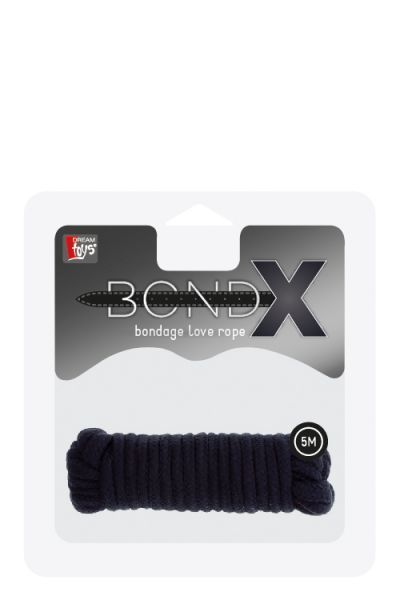 Bondage rope BONDX LOVE ROPE-5M, BLACK, Черный, Black