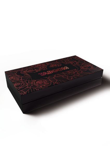 Taboom Wild Roses Ball Gag czarno-czerwony