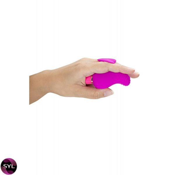 Вибратор на палец с рельефом Aria Blush, силиконовый, розовый T331812 фото