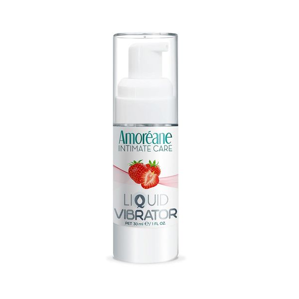 Lubrykant z efektem wibracji Amoreane Med Liquid Wibrator Truskawka (30 ml)