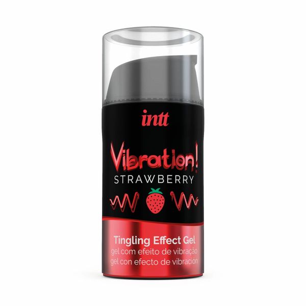 Рідкий вібратор Intt Vibration Strawberry (15 мл), густий гель, дуже смачний, діє до 30 хвилин SO2921 SafeYourLove