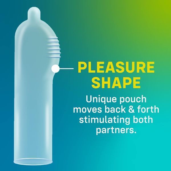 Презерватив ONE Pleasure Plus, 1 шт, з ребристою ділянкою на кінці, зі змазкою SX0762 SafeYourLove