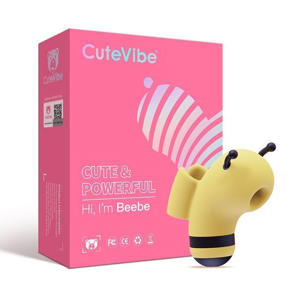 Vacuum stimulator with microcurrents CuteVibe Beebe, on the finger, color Yellow