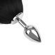 Anal plug with a tail Anal plug faux fur fox tail black polyester
