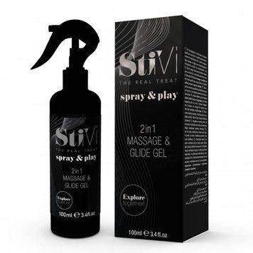 Lubricant and massage gel HOT StiVi Spray&Play 2in1, 100 ml