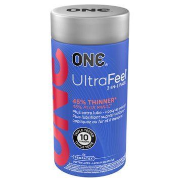 Презервативы ONE Ultra Feel, ультратонкие, с дополнительной смазкой, 10 шт, подарочная упаковка-тубус SX0786 фото
