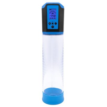Автоматична вакуумна помпа Men Powerup Passion Pump Blue, LED-табло, перезаряджувана, 8 режимів SO6298 SafeYourLove