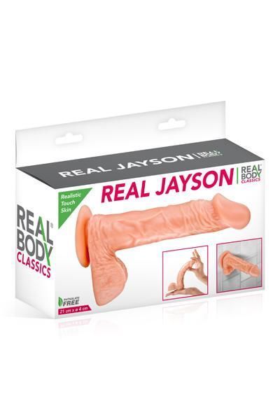 Фалоімітатор Real Body — Real Jayson Flesh, TPE, діаметр 4 см SO1894 SafeYourLove