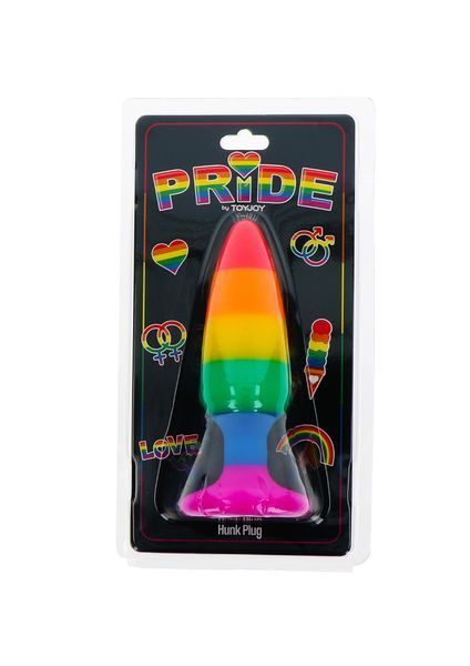 Анальная пробка TOY JOY Hunk Plug, L, разноцветная, 13 х 3.9 см TJ10551 фото