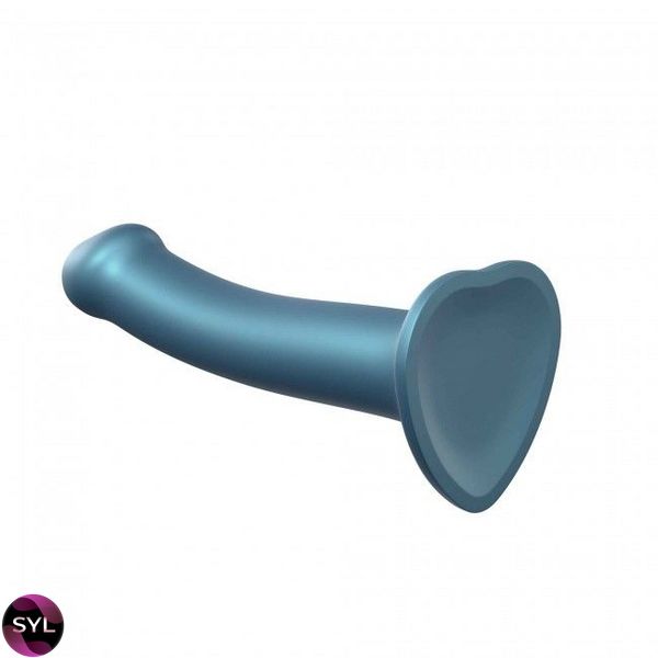 Насадка для страпону Strap-On-Me Mono Density Dildo M Blue, діам. 3,3 см, одношаровий силікон, гнучк SO3569 SafeYourLove