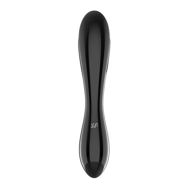 Стеклянный двойной фаллоимитатор Satisfyer Dazzling Crystal 1 для точки G черный EX42494 фото