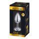 Black Metal butt plug with crystal Alive Mini Metal Butt Plug S, size S