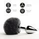 Anal plug FeelzToys - Bunny Tails Butt Plug, color Black