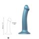 Насадка для страпону Strap-On-Me Mono Density Dildo M Blue, діам. 3,3 см, одношаровий силікон, гнучк SO3569 фото 4 Safeyourlove