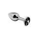 Black Metal butt plug with crystal Alive Mini Metal Butt Plug S, size S