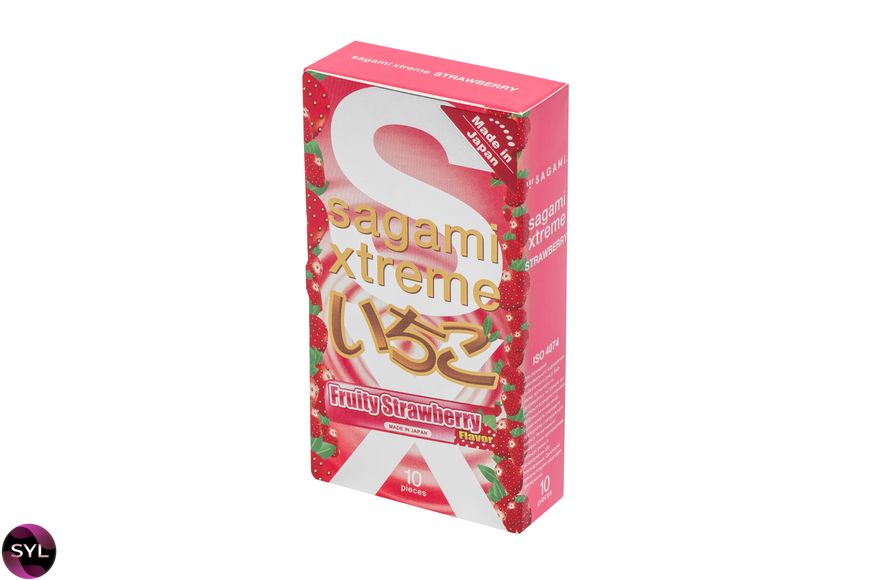 Упаковка 10шт Sagami Xtreme Strawberry S000990141 фото