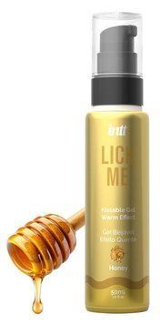 Edible gel with honey flavor Intt Lick me Honey and warming effect, 50 ml
