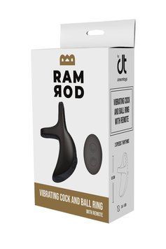 Эрекционное виброкольцо Dreamtoys Ramrod с пультом, черное DT103216RM фото