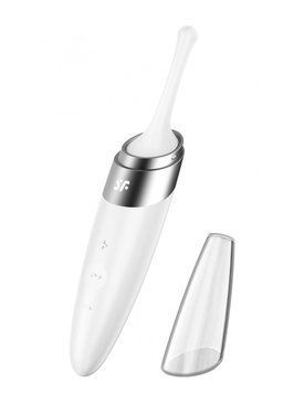Білий вібратор для клітора Satisfyer Twirling Delight