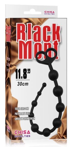 Анальний ланцюжок Black Mont Silicone, Черный CH74742 SafeYourLove