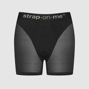 Strap-On-Me Harness Lingerie Halo Shorts - XL - Black