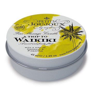 Масажна свічка Petits Joujoux - Waikiki Beach - Coconut and Pineapple (43 мл) з афродизіаками SO3173 SafeYourLove