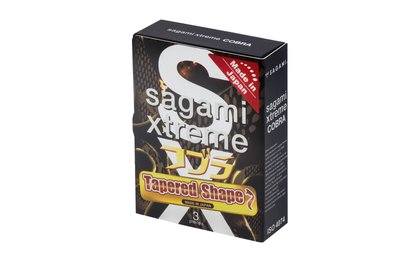 Упаковка 3шт Sagami Xtreme TAPERED SHAPE Cobra S000990743 SafeYourLove