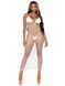 Long dress in large mesh Leg Avenue, white, O/S