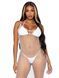 Long dress in large mesh Leg Avenue, white, O/S